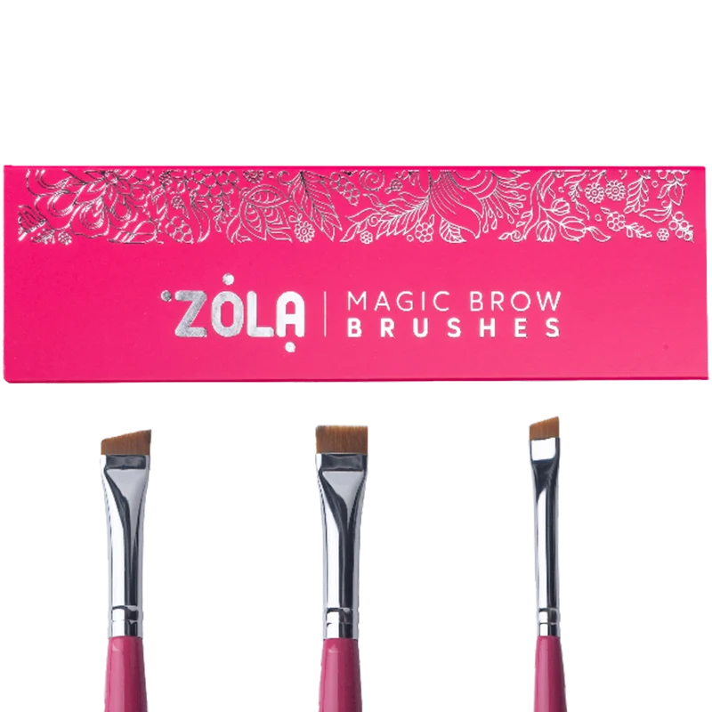 Kit professionnel de pinceaux Zola - Magic brow brushes Rose
