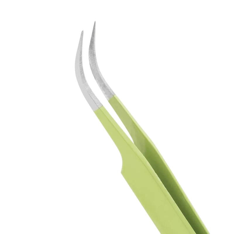 Set di pinzette per extension ciglia Barbara - "Olive Green"