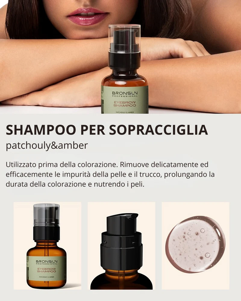 Shampoo per sopracciglia PATCHOULY&AMBER BRONSUN, 50 ml