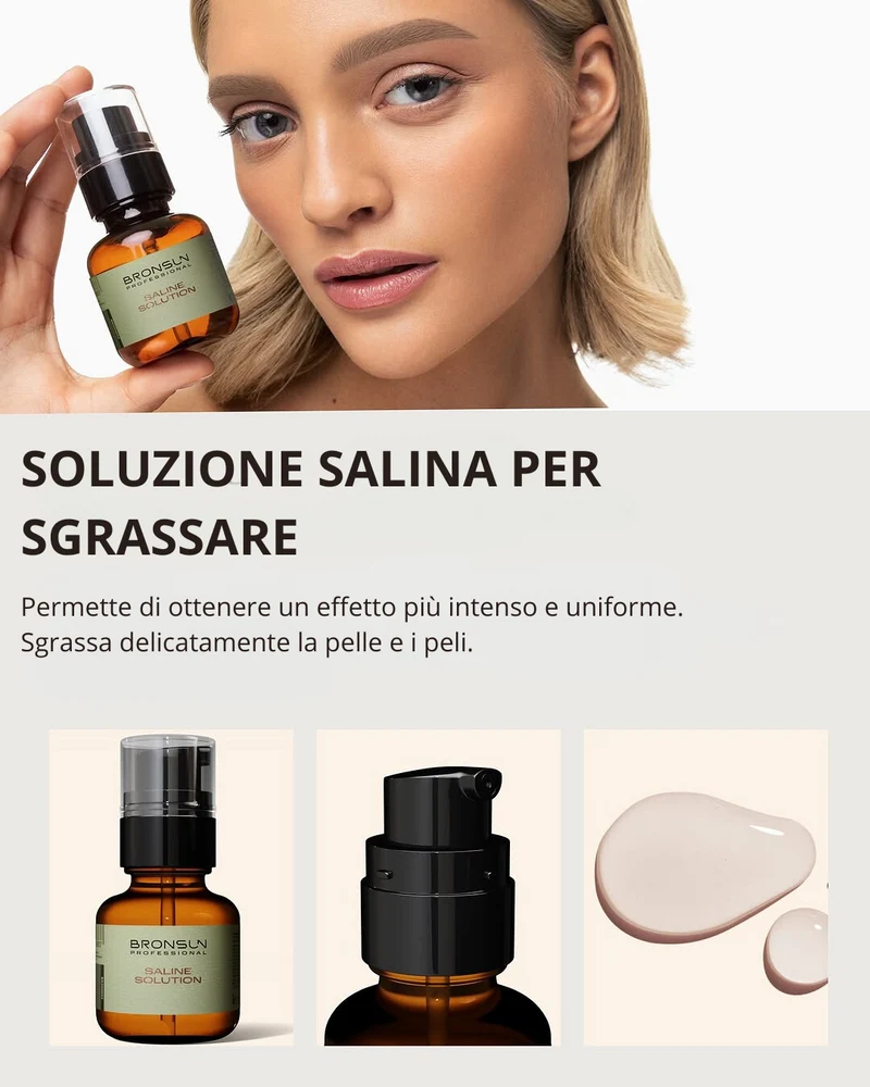 Soluzione Salina per Sgrassare Sopracciglia e Ciglia BRONSUN, 50 ml