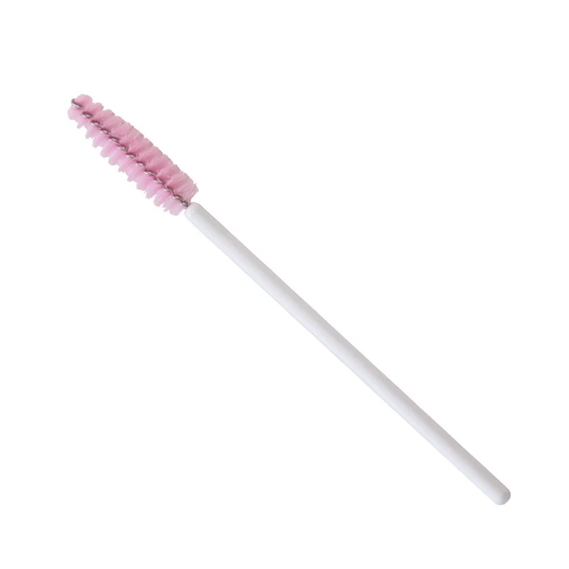 Mascara Brush per extension ciglia in nylon , 10pz ( bianco-rosa )