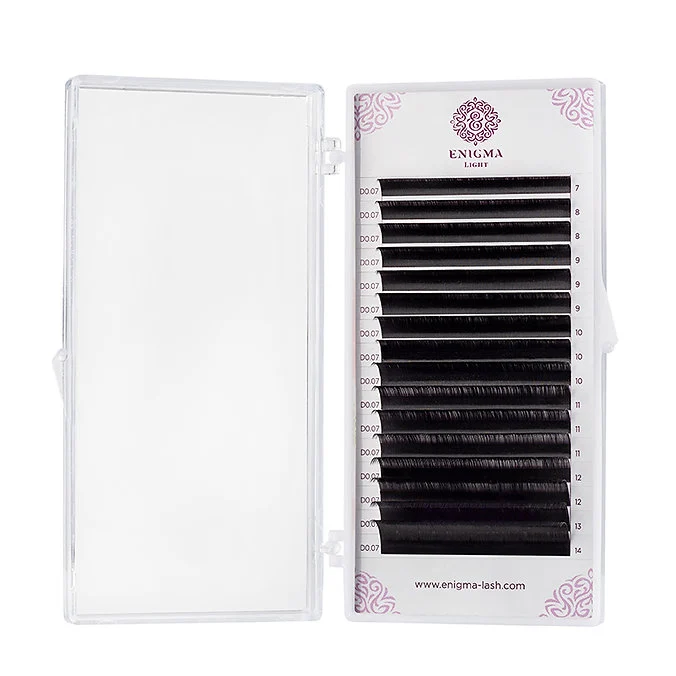 Extension Ciglia nere "Enigma Light" MIX, 16 linee