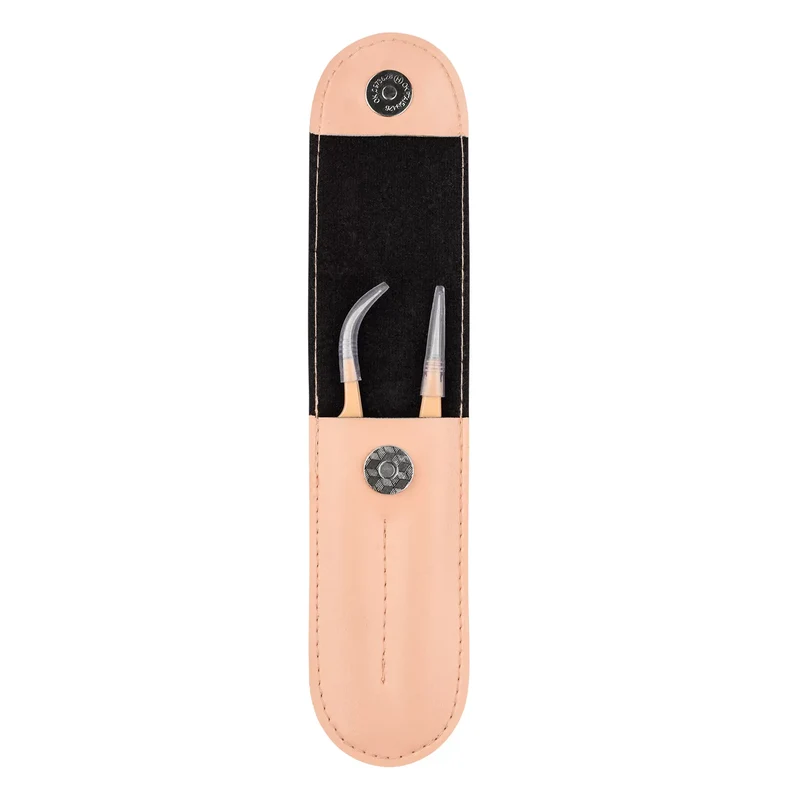 Set di pinzette per extension ciglia Barbara - "Peach"