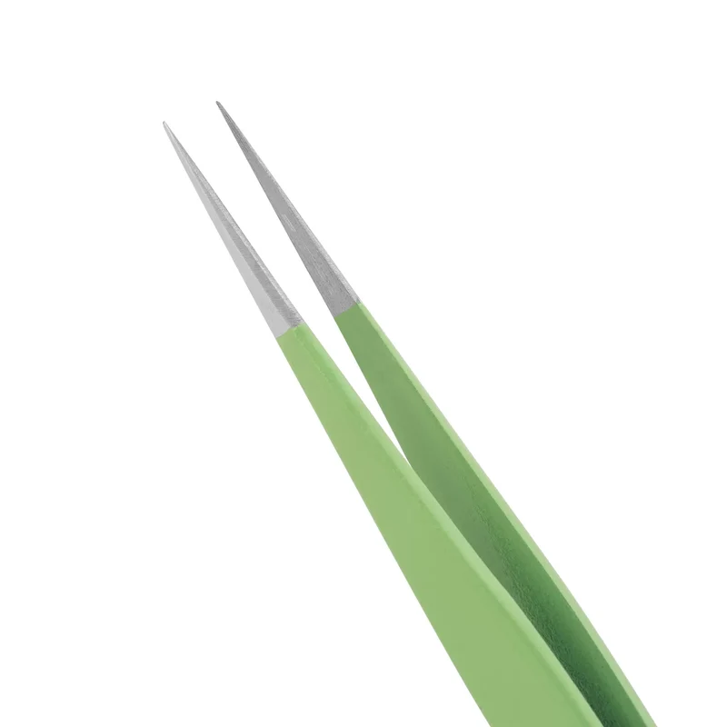 Set di pinzette per extension ciglia Barbara - "Light Green"