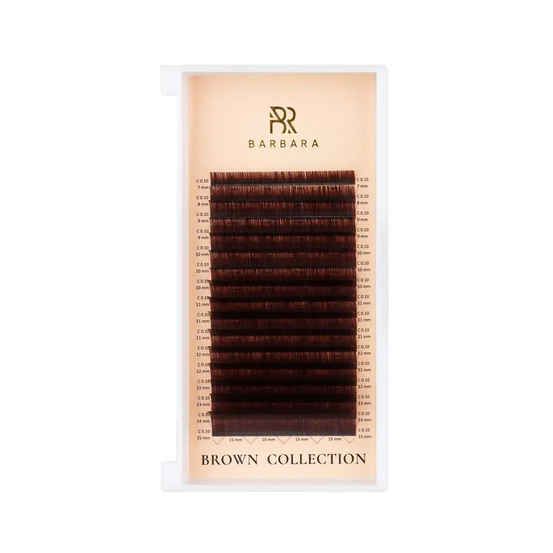 Extension ciglia marroni Barbara "Brown Truffle" 16 linee MIX