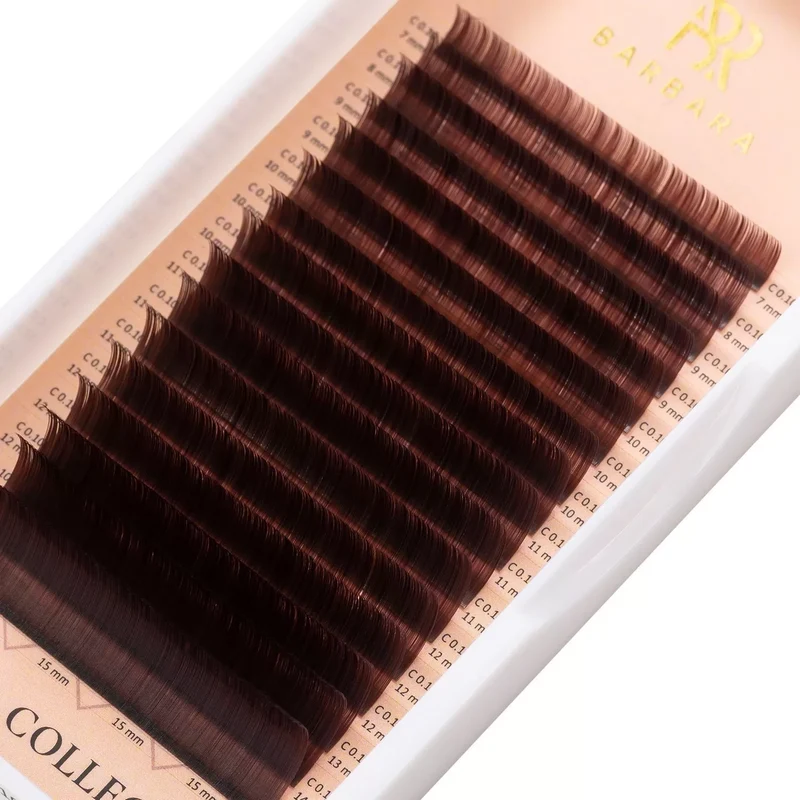 Extension ciglia marroni Barbara "Brown Truffle" 16 linee MIX