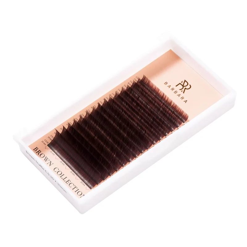 Extension ciglia marroni Barbara "Brown Truffle" 16 linee MIX