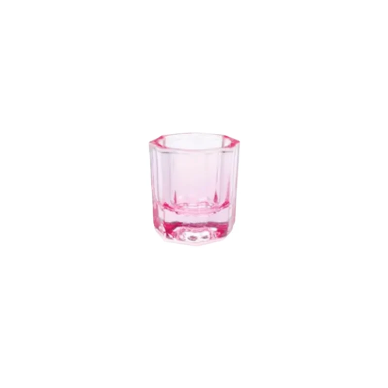 Godet en verre rose