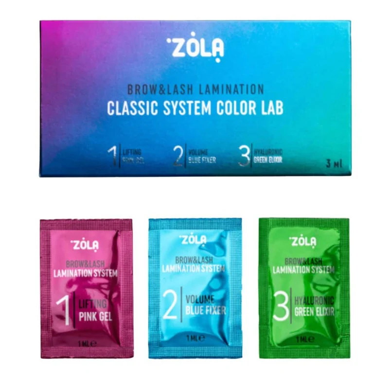 Kit rehaussement de cils Zola - Color Lab (sachet 3x1ml)