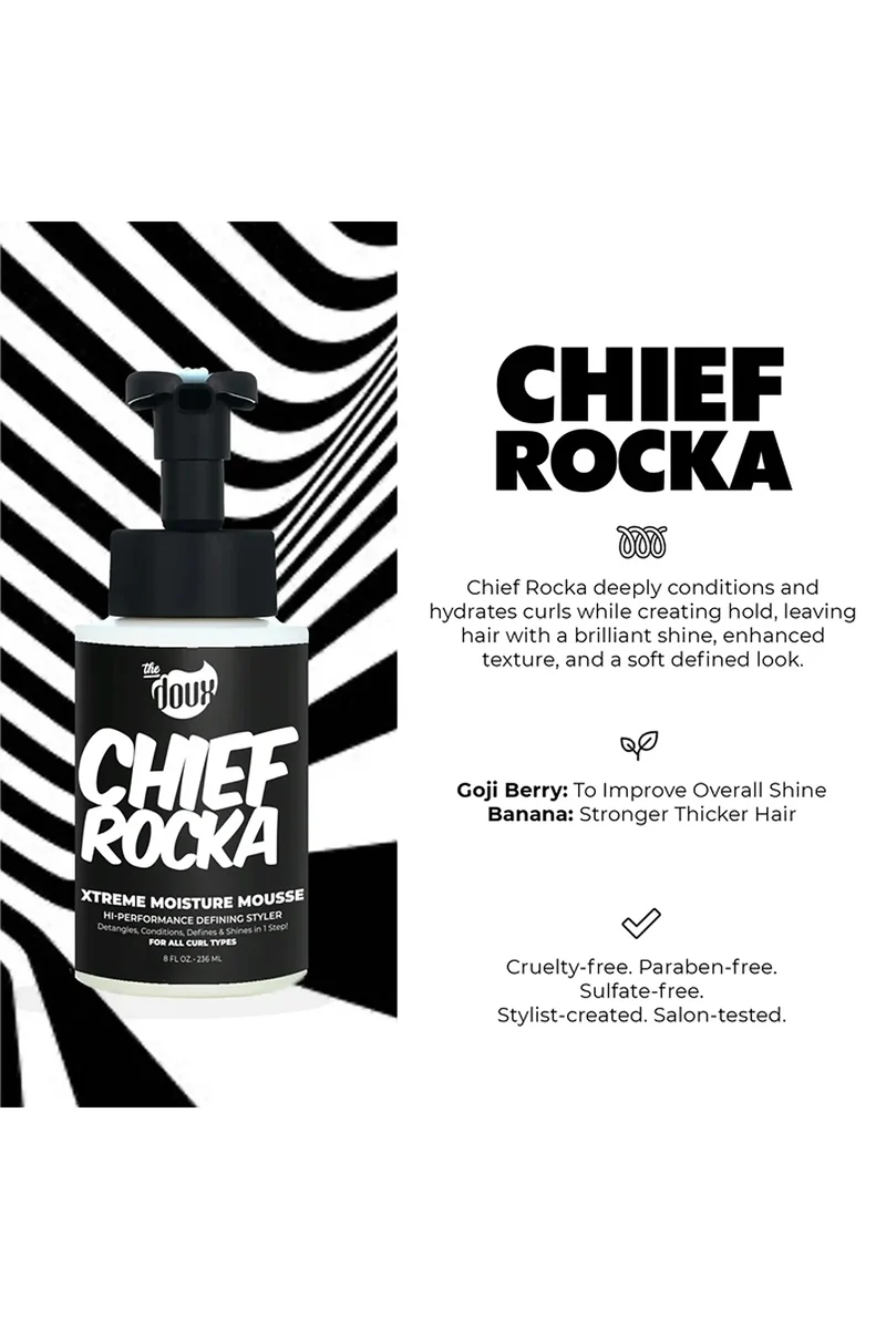 THE DOUX CHIEF ROCKA XTREME HOLD MOUSSE 8oz