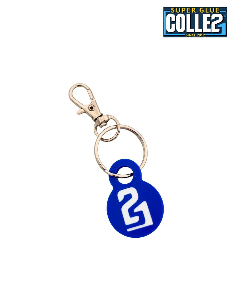 🔑 Porte-clés et jeton amovible pour chariot avec logo Colle21 – Accessoire léger pour clés, sac et trousse