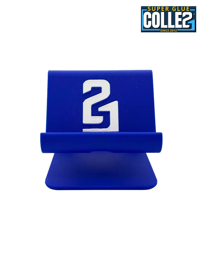 Support de téléphone de bureau Colle21 – Universel pour smartphone – Bleu
