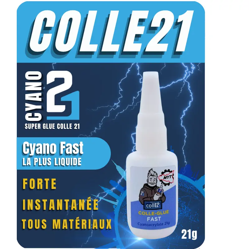 🧪 Superglue Colle21 FAST MYT – 21g : Collage ultra rapide et précis ⚡