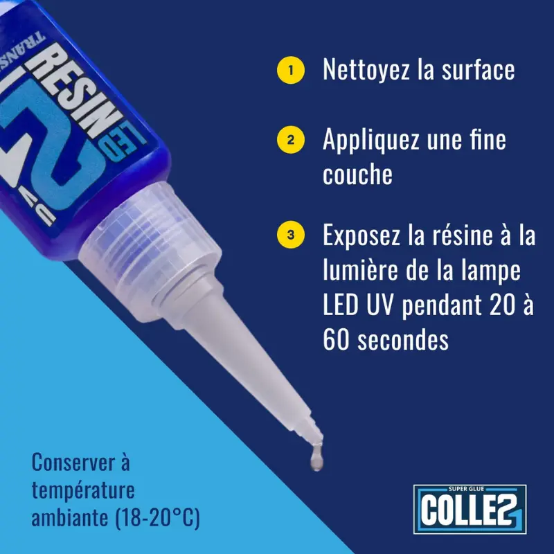 🧪 Kit TRIS Résine UV LED Colle21 avec Support + Lampe – 3 Résines Blanche, Transparente et Noire pour Modélisme, Bricolage et Créations DIY ✨🔆