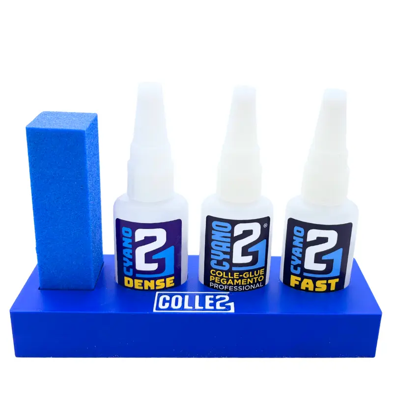 🧪 Kit TRIO Super Glue Cyano Colle21 avec Support & Lime – Lot de 3 Colles Extra-Fortes Multi-Usages pour Modélisme, Bricolage Créatif et Réparations Techniques 🛠️