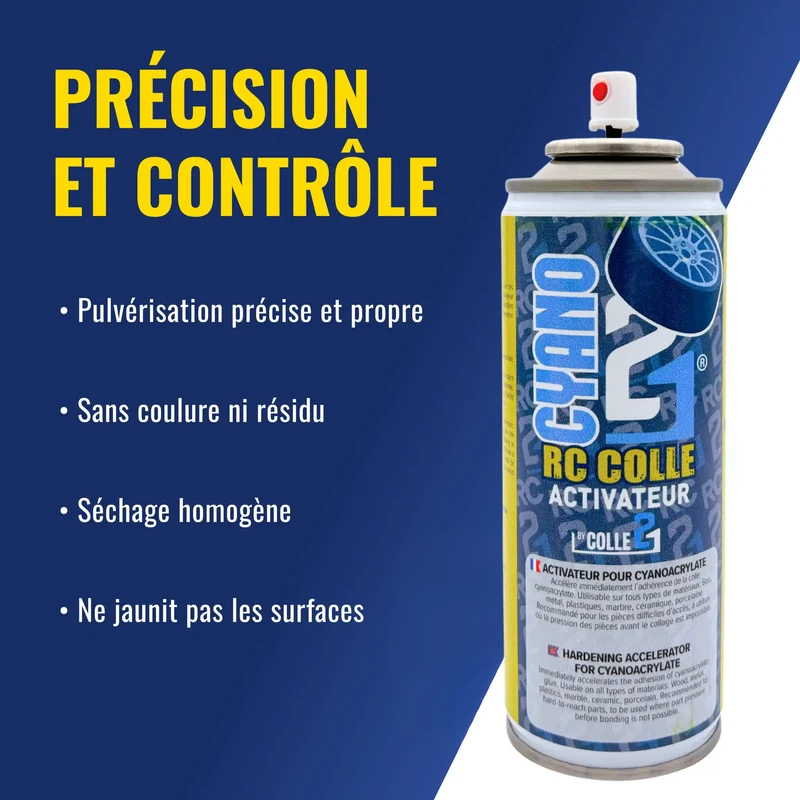🚀 Activateur Spray Colle21 200ml | Activateur pour RC – Accélérateur de Colle Cyano pour Modélisme Radio Commandé, Réparations Rapides et Collage Instantané 🛠️