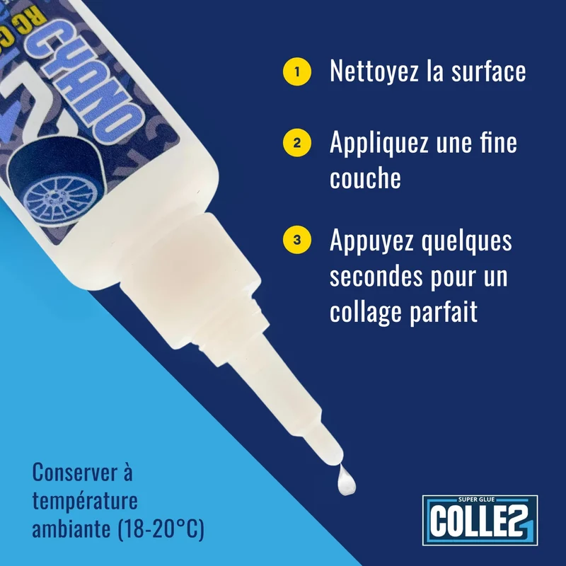 🚀 Super Glue Colle21 DENSE 25g | Colle pour RC Épaisse Extra-Forte – Colle Cyano Haute Précision Idéale pour Modélisme Radio Commandé, Bricolage et Réparations Techniques 🛠️