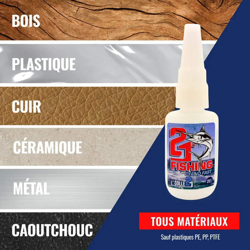 🚀 Colle21 FAST FISHING 25g | Super Glue Ultra-Liquide à Prise Instantanée – Colle Extra-Forte Spéciale Pêche pour Lignes, Leurres, Hameçons et Réparations Rapides 🎣