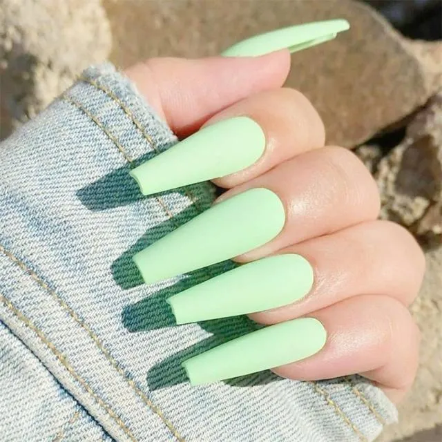 Faux Ongles Couleur Pastel