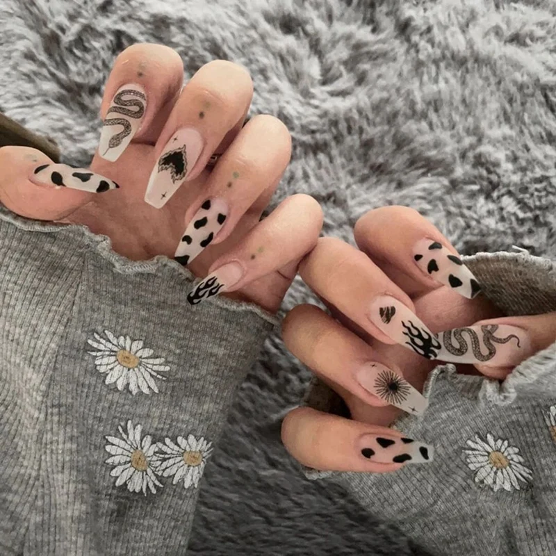 Faux Ongles Gel Deco