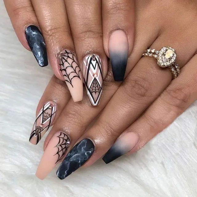 Faux Ongles d'Halloween