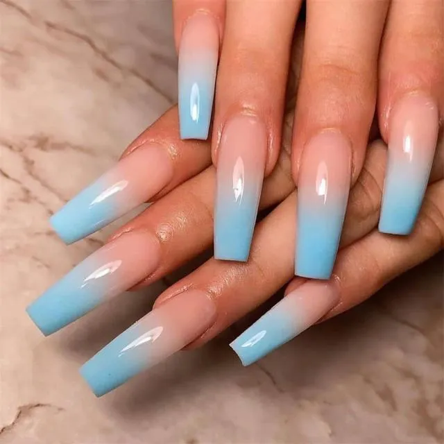 Faux Ongles Dégradé de Couleur