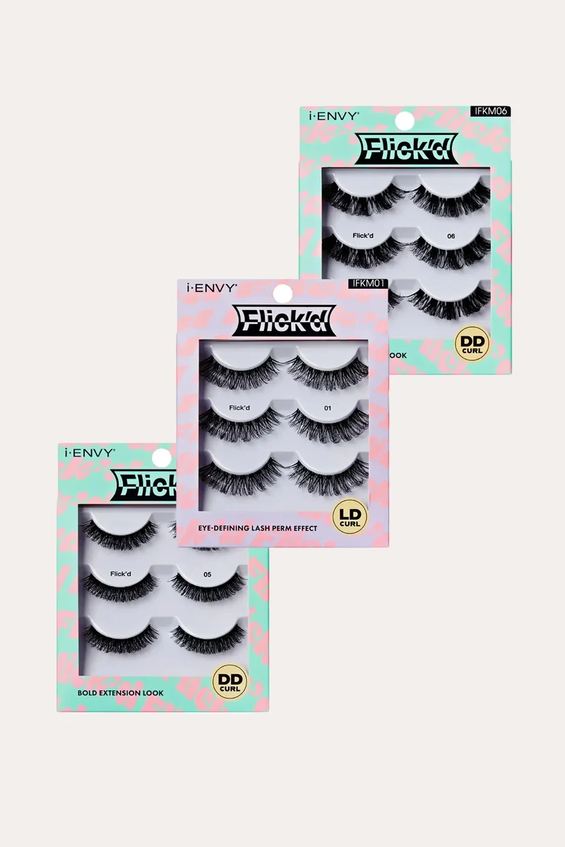 I ENVY BY KISS MULTI FLICK'D EYELASH COLLECTION