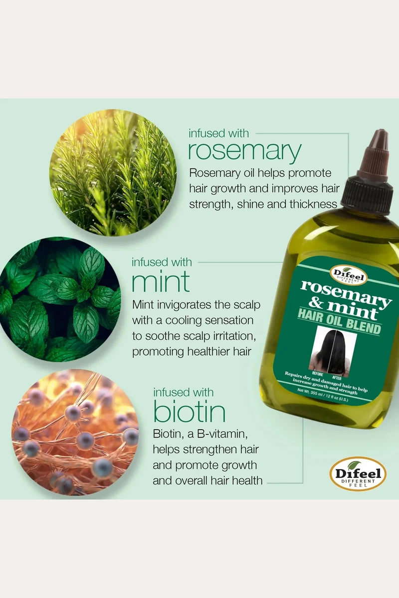 DIFEEL ROSEMARY MINT HAIR OIL 2.5oz