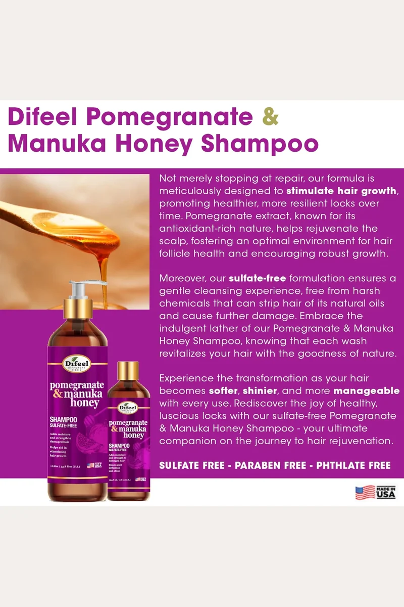 DIFEEL POMEGRANATE & MANUKA HONEY SHAMPOO