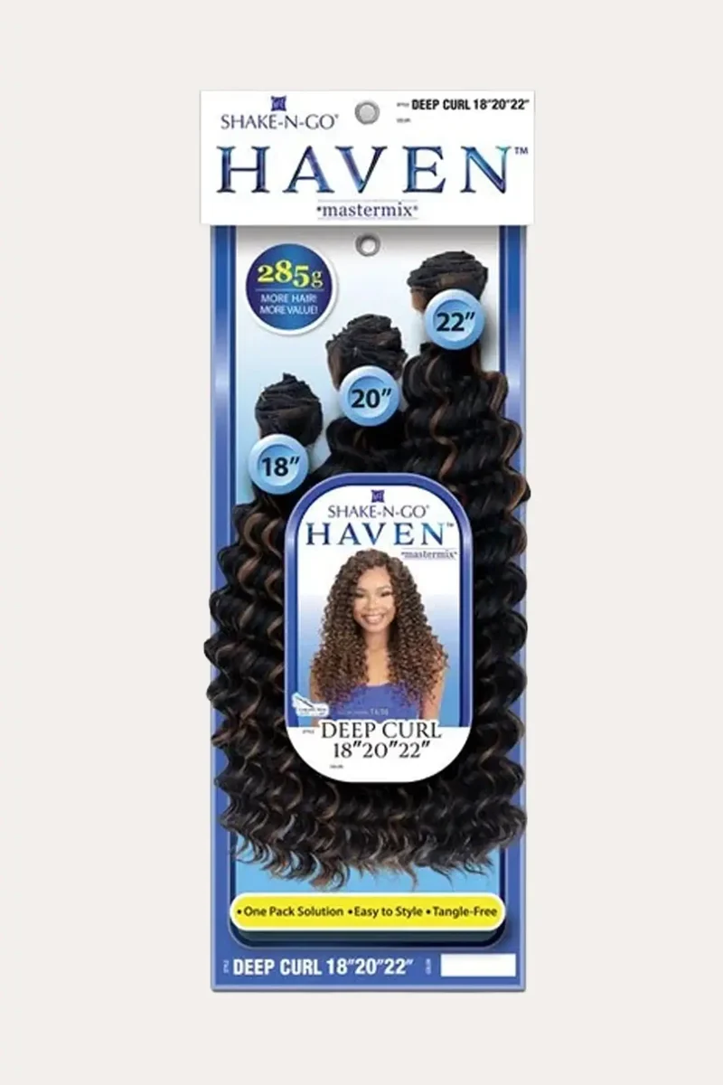 SHAKE N GO ORGANIQUE HAIR WEAVE BUNDLE HAVEN - DEEP CURL 3PCS 18"20"22"