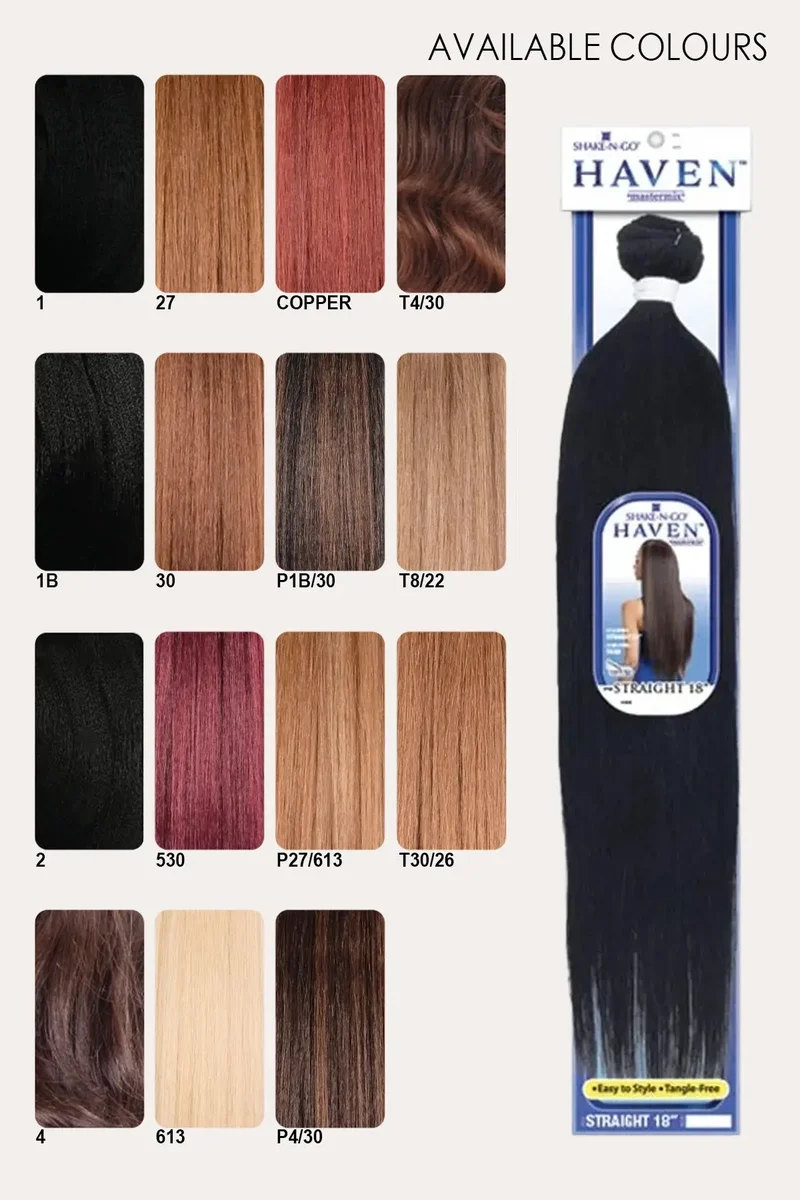 SHAKE N GO ORGANIQUE HAIR WEAVE BUNDLE HAVEN - STRAIGHT 18"