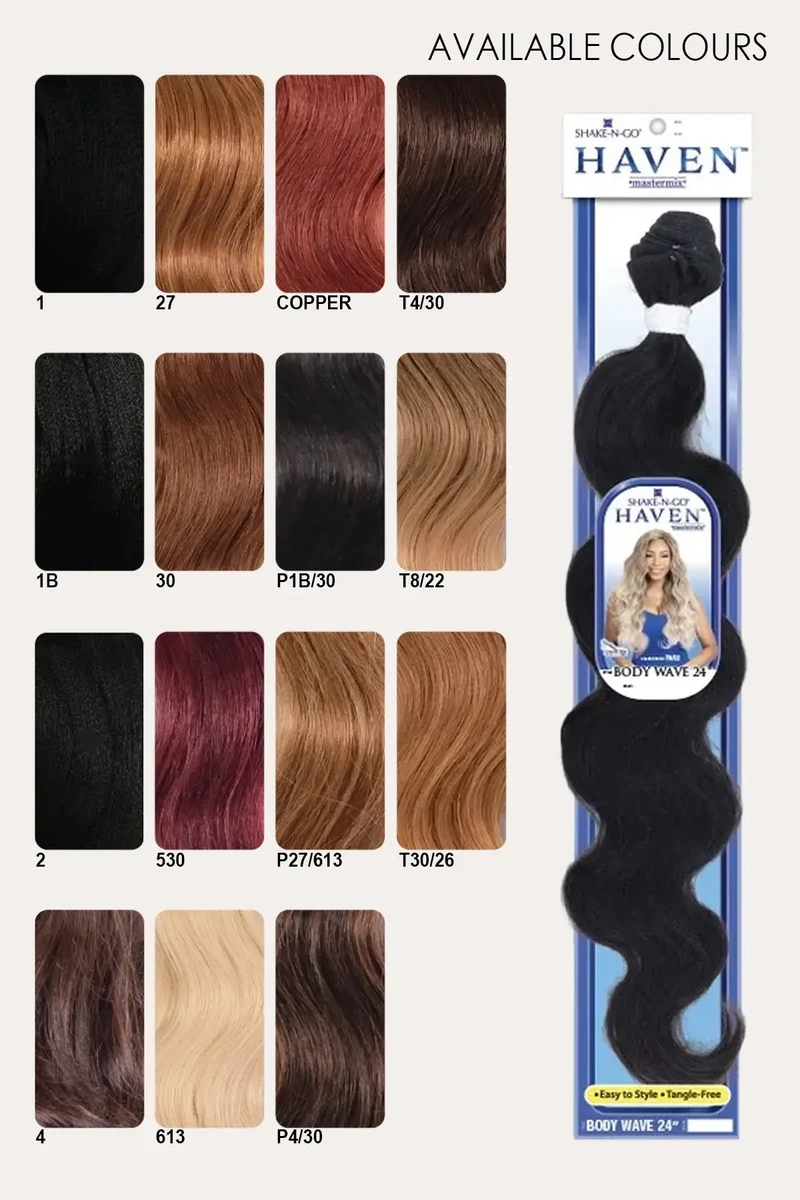SHAKE N GO ORGANIQUE HAIR WEAVE BUNDLE HAVEN - BODY WAVE 24"