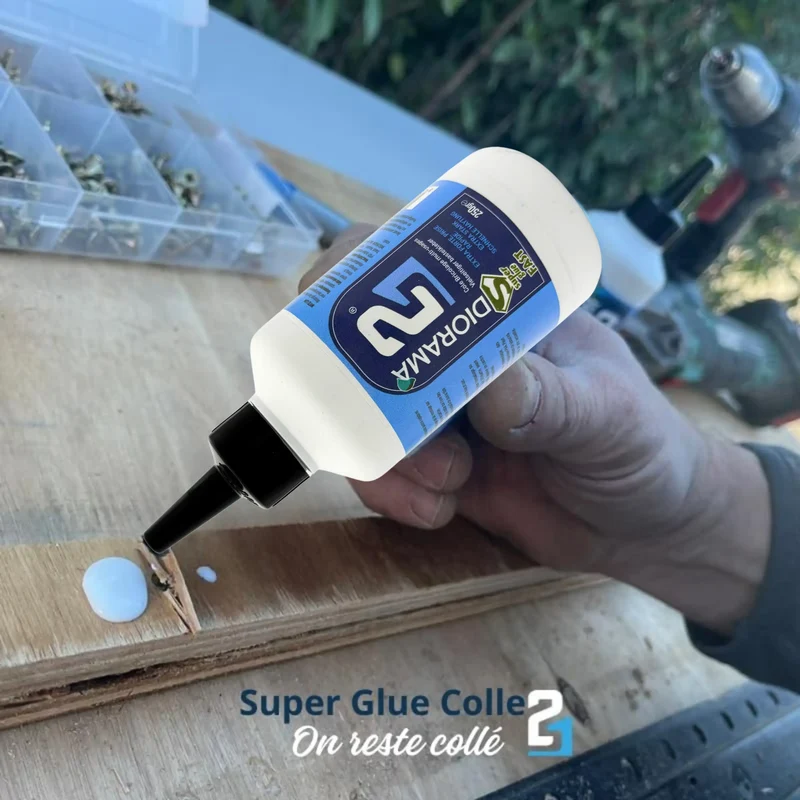 🧪 Colle Blanche Vinylique Fast Super Glue Colle21 – 250 ml Colle professionnel pour vos décors, projets DIY dioramas et modélisme.🚀