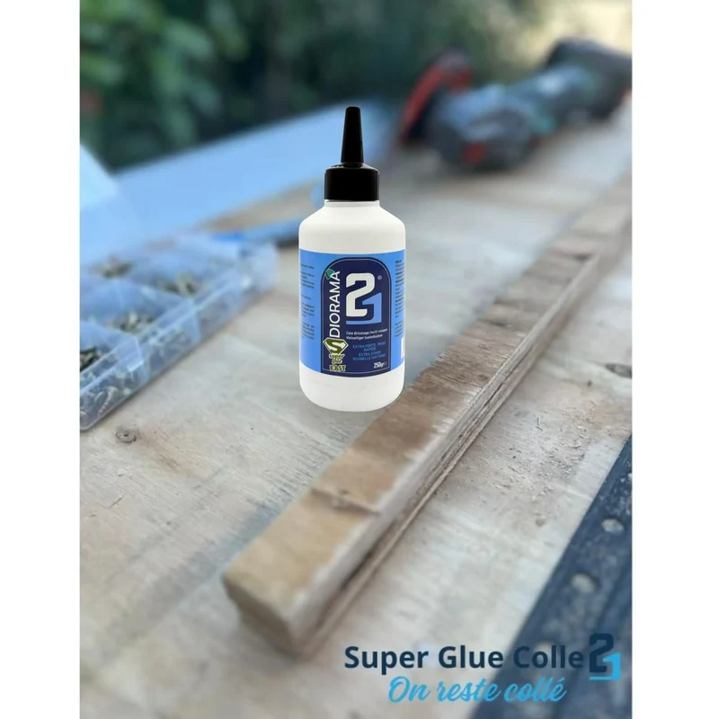 🧪 Colle Blanche Vinylique Fast Super Glue Colle21 – 250 ml Colle professionnel pour vos décors, projets DIY dioramas et modélisme.🚀