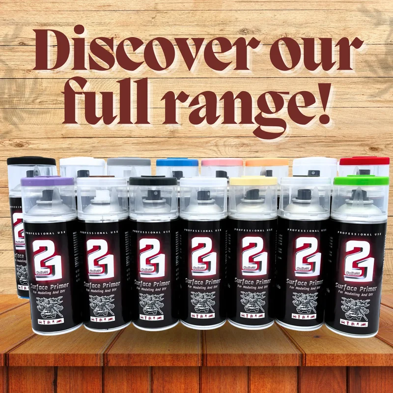 🎨 TRIS PRIMER SPRAY (Lot de 3) Colle21 – 🖤 Primer Noir, ⚪ Gris & Rouille | Frais de Transport Offert ! 🚀