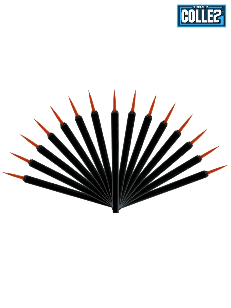 🖌️ Lot de 15 Mini Pinceaux de Précision COLLE21 – Ultra fins pour modélisme, figurines et détails extrêmes