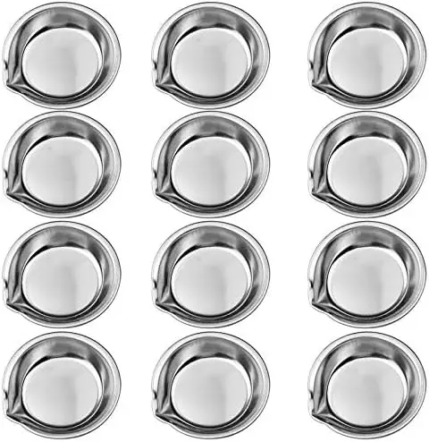 🥄 Lot de 12 Coupelles Doseuses en Acier COLLE21 – Pour mélange peinture, colle, pigments ; modélisme