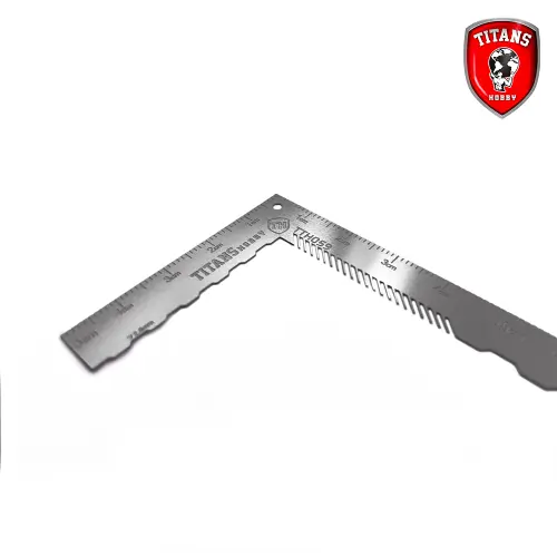 TITANS HOBBY TTH059 : Équerre en L avec gabarit pour gravure et découpe précise.