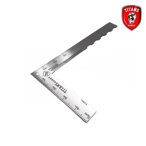 TITANS HOBBY TTH059 : Équerre en L avec gabarit pour gravure et découpe précise.