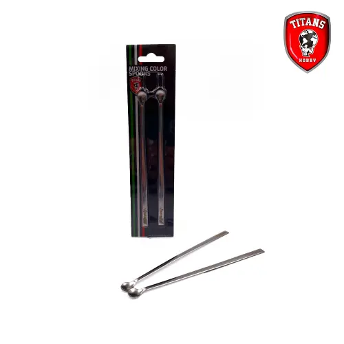 Cuillères en métal pour le mélange des couleurs Titans Hobby TTH035 - cuillère de mélange pour modélisme, cuillère de mélange pour bricolage