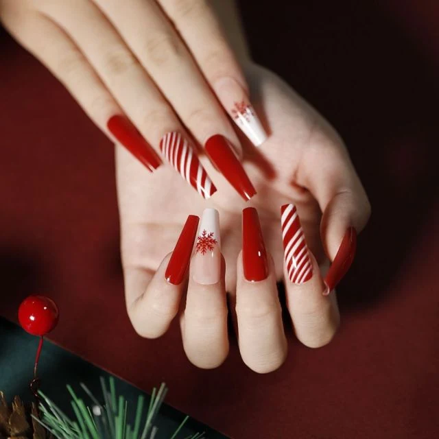 Faux Ongles pour Noël