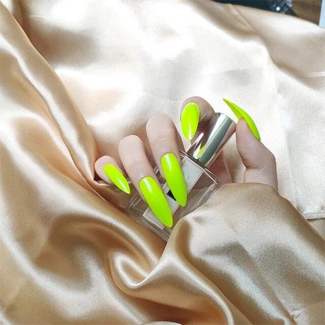 Faux Ongles Gel Jaune