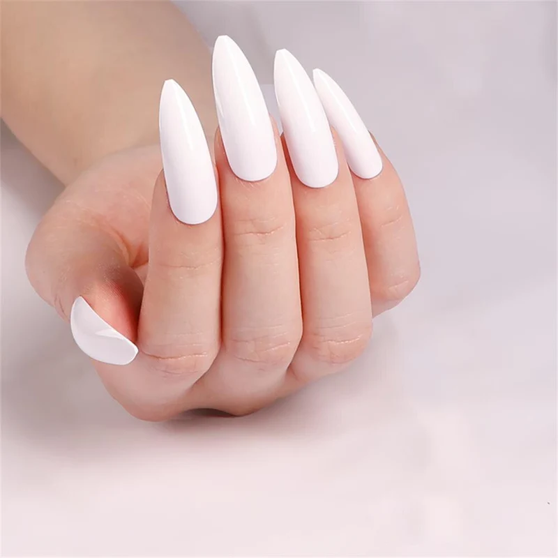 Faux Ongles Vernis Blanc