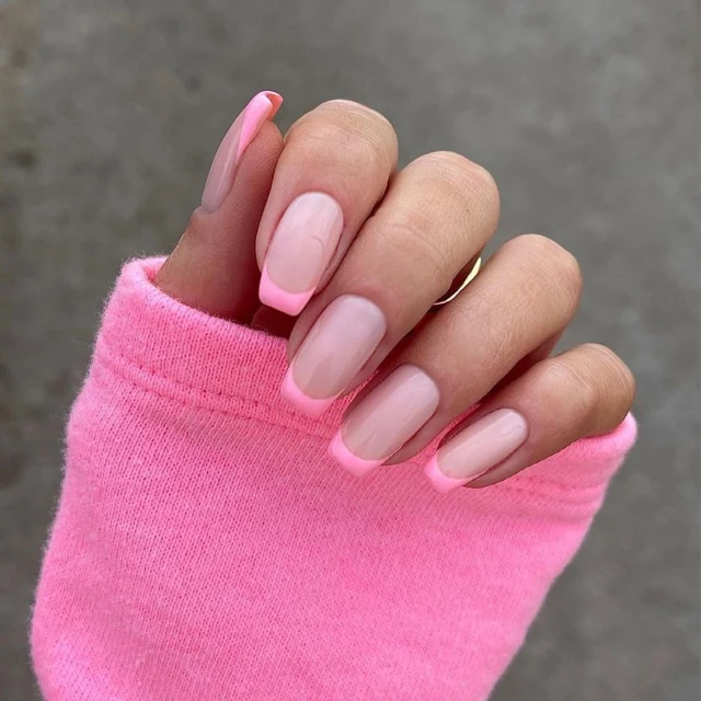 Faux Ongles French Rose