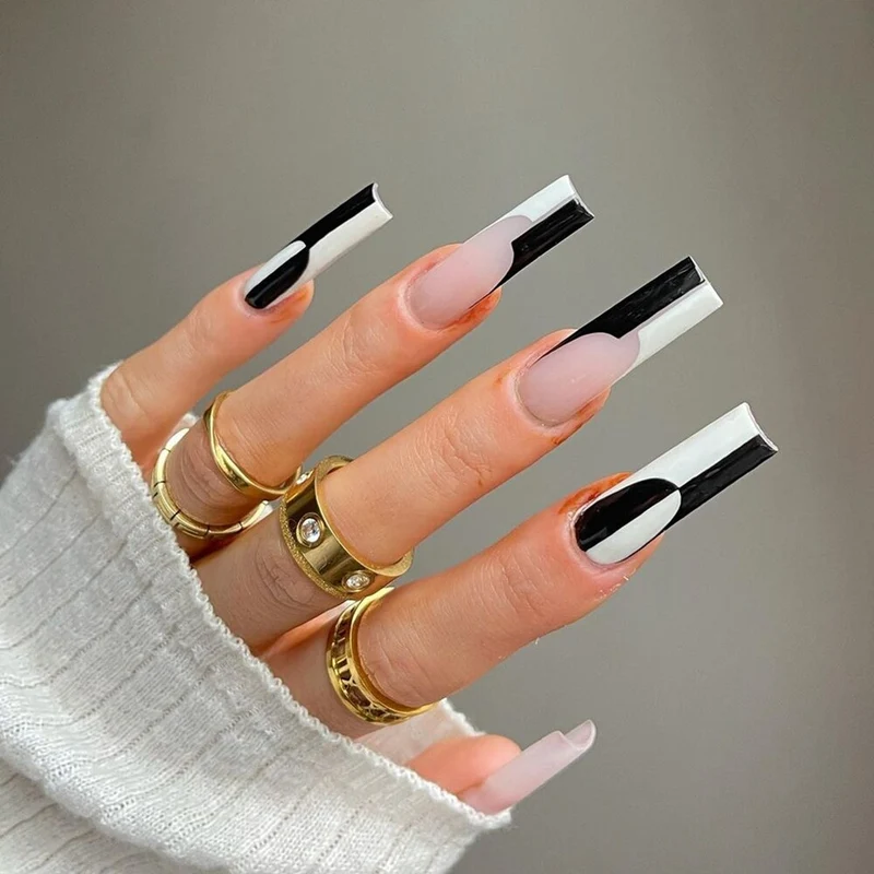 Faux Ongles Blanc Carré