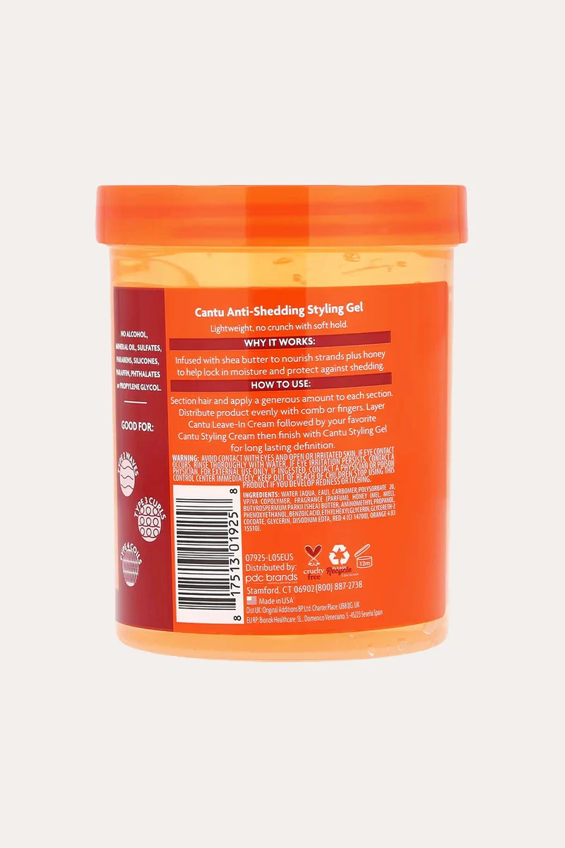 CANTU ANTI SHEDDING STYLING GEL WITH HONEY 18.5oz