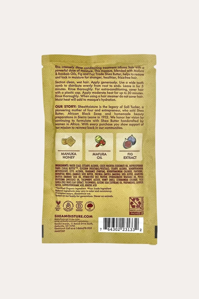 SHEA MOISTURE MANUKA HONEY & MAFURA OIL INTENSIVE HYDRATION HAIR MASQUE 2oz | Hair Mask