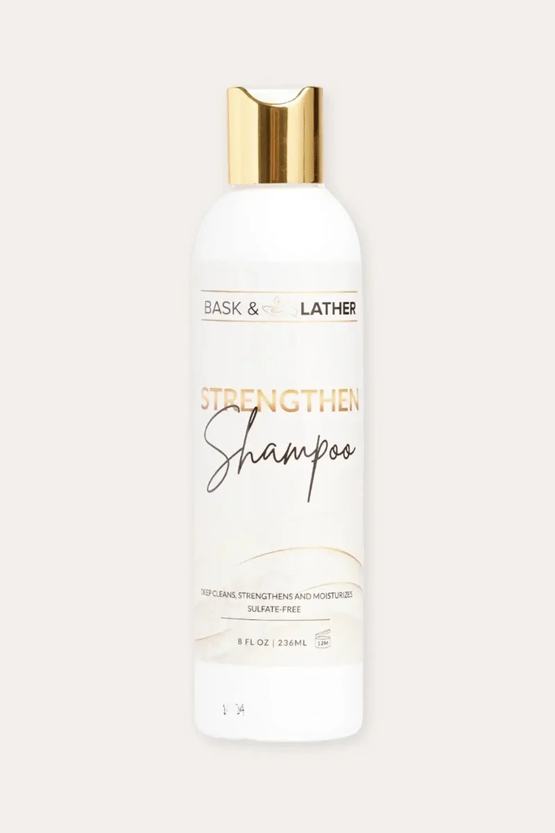 BASK & LATHER STRENGTHEN HAIR SHAMPOO 8oz