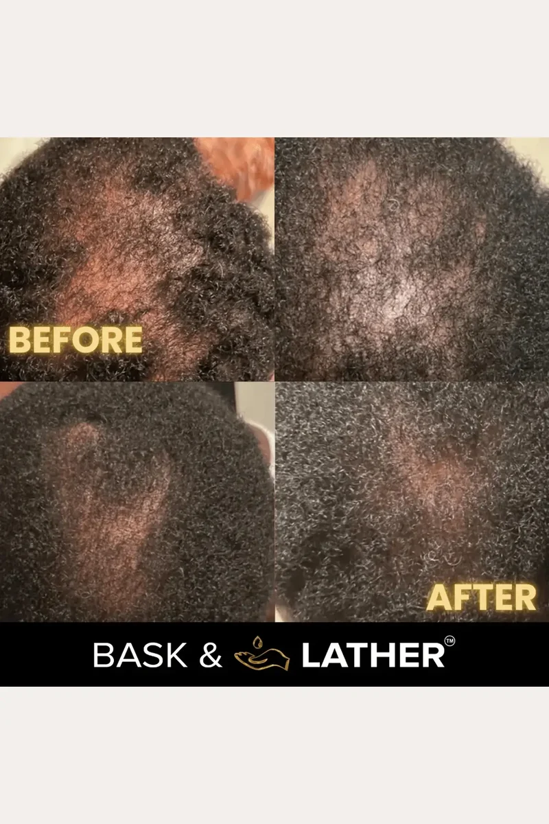 BASK & LATHER STRENGTHEN HAIR SHAMPOO 8oz