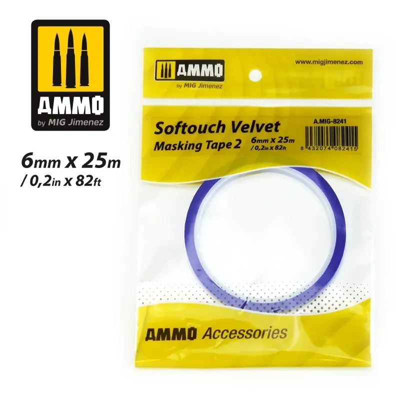 Softouch Velvet Masking Tape 2 (6mm x 25M) A.MIG-8241